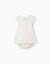 Robe en coton et lin avec broderie Blanc 2 - vertbaudet enfant 