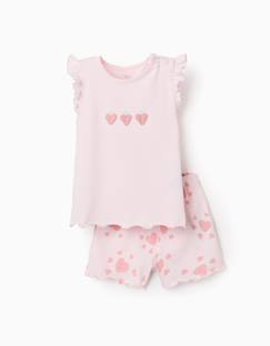 Bébé-Pyjama, surpyjama-Pyjama en coton avec imprimés cœur et volants