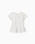 T-shirt en coton avec ourlet à volants Blanc+Jaune clair+Rose 1 - vertbaudet enfant 