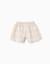Short en coton à carreaux avec cordon de serrage b&s Blanc 3 - vertbaudet enfant 