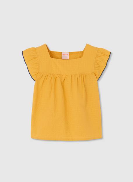 Blouse fille popeline Jaune 2 - vertbaudet enfant 