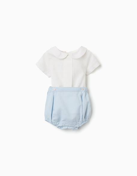 Bébé-Salopette, combinaison-Combinaison 2-en-1 en coton et lin