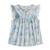 Blouse  fleurie liberty   à volants  appoline Bleu ciel rose 1 - vertbaudet enfant 