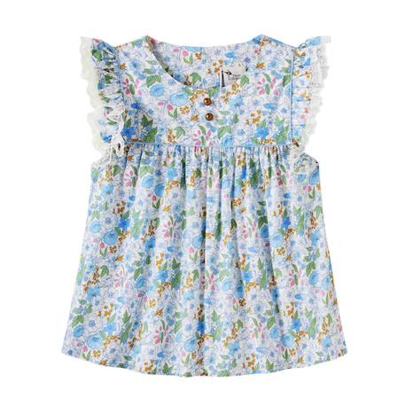 Fille-Blouse  fleurie liberty   à volants  appoline