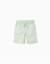 Short midi en sergé avec motif plage Vert clair 1 - vertbaudet enfant 
