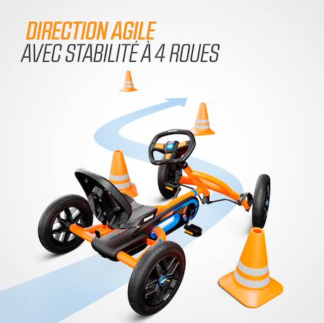 Kart à pédales pour enfants, 3+ ans, buddy b-orange Orange 4 - vertbaudet enfant 