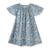 Robe cérémonie  fleurie   à manches papillon  butterfly Bleu foncé 1 - vertbaudet enfant 