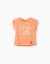 T-shirt en coton avec imprimé soleil et palmiers Orange 1 - vertbaudet enfant 