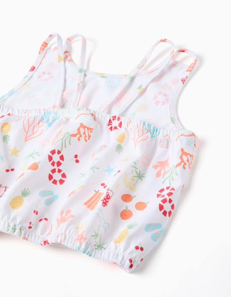 Blouse sans manches en coton avec motif de plage Blanc 3 - vertbaudet enfant 