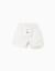 Short en sergé avec poches cargo et taille élastique Blanc+Rose 1 - vertbaudet enfant 