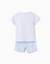 Pyjama en coton à manches courtes et imprimés alligator Blanc 2 - vertbaudet enfant 