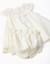 Robe en coton et lin avec broderie Blanc 4 - vertbaudet enfant 