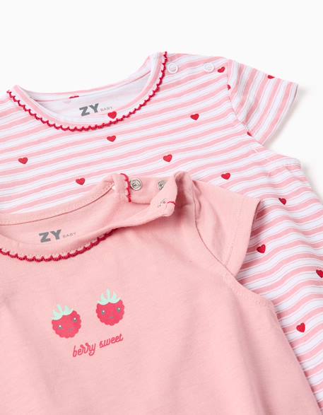 Lot de 2 combishorts en coton avec imprimés Multicolore 3 - vertbaudet enfant 
