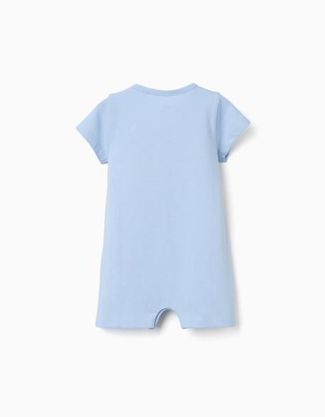 Combishort en coton avec imprimé crocodile Bleu clair 2 - vertbaudet enfant 