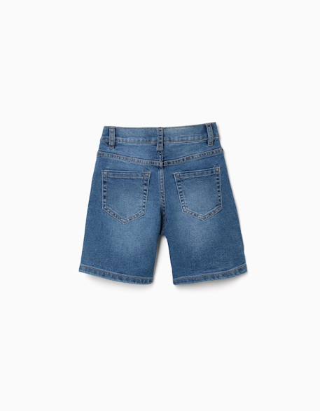 Short en jean midi avec cinq poches Bleu+Bleu foncé 2 - vertbaudet enfant 