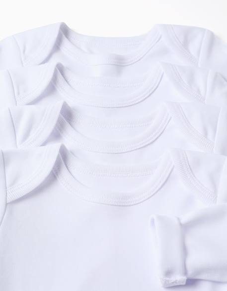 Lot de 4 bodies à emmanchures us Blanc 3 - vertbaudet enfant 