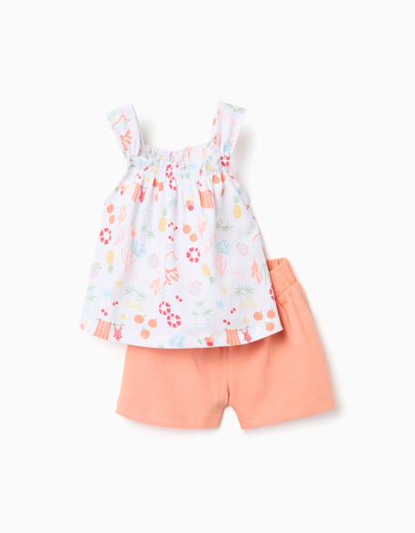 Bébé-Débardeur à motif de plage + short en coton