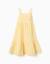 Robe sans manches en coton avec algues brodées Jaune clair 1 - vertbaudet enfant 