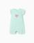 Combishort en coton avec imprimé cœur Bleu clair 1 - vertbaudet enfant 