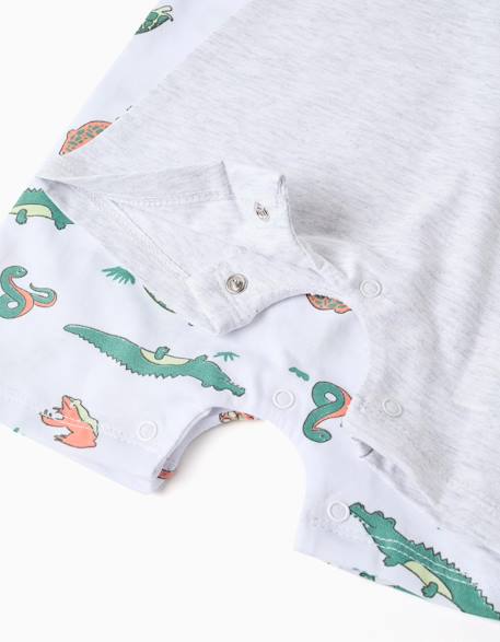 Lot de 2 combishorts en coton avec imprimés crocodiles Multicolore 4 - vertbaudet enfant 