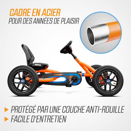 Kart à pédales pour enfants, 3+ ans, buddy b-orange Orange 5 - vertbaudet enfant 