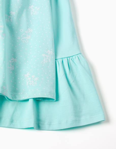 Lot de 2 robes sans manches unies et imprimées Bleu clair+Vert clair 3 - vertbaudet enfant 