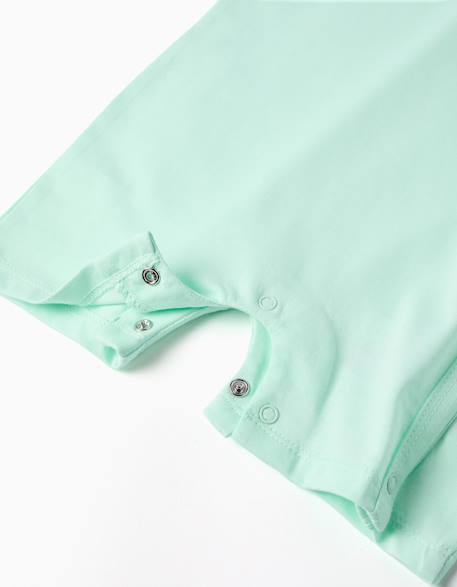 Combishort en coton avec imprimé cœur Bleu clair 4 - vertbaudet enfant 