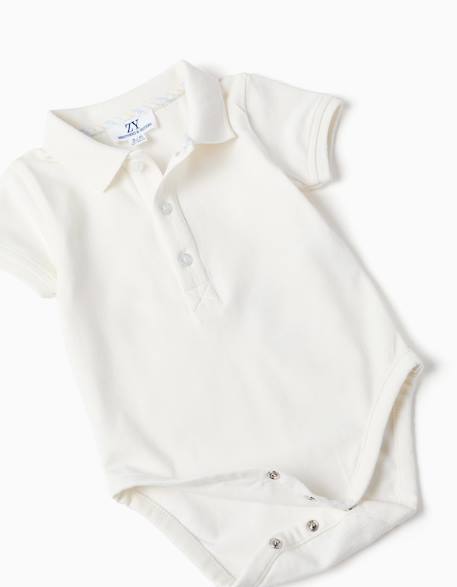 Body en coton + salopette à rayures b&s Bleu clair 4 - vertbaudet enfant 