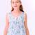 Blouse  fleurie   à bretelles croisées  anaïs Bleu ciel fleuri rose 3 - vertbaudet enfant 
