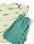 Pyjama en coton à manches courtes et motif alligator Vert clair 3 - vertbaudet enfant 