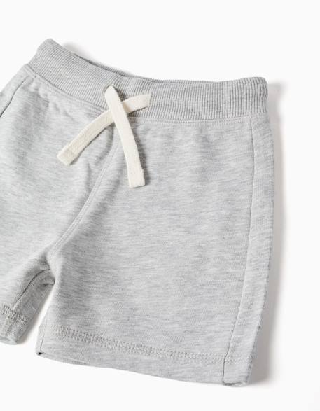 Short en molleton avec cordon de serrage Bleu foncé+Gris clair+Orange sombre 6 - vertbaudet enfant 