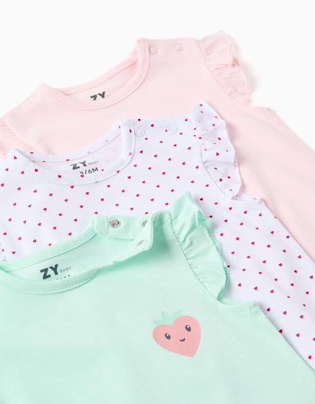Lot de 3 combishorts sans manches en coton Multicolore 3 - vertbaudet enfant 