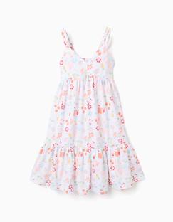 Robe évasée sans manches en coton avec motif plage  - vertbaudet enfant