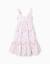 Robe évasée sans manches en coton avec motif plage Blanc 1 - vertbaudet enfant 