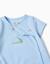 Combishort en coton avec imprimé crocodile Bleu clair 3 - vertbaudet enfant 