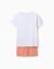 Pyjama en coton à manches courtes et imprimé alligator Blanc 2 - vertbaudet enfant 