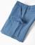 Short midi en sergé avec poches cargo Bleu 4 - vertbaudet enfant 