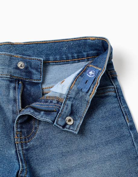 Short en jean midi avec cinq poches Bleu+Bleu foncé 3 - vertbaudet enfant 