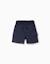 Short cargo en molleton avec cordon de serrage Bleu foncé 1 - vertbaudet enfant 