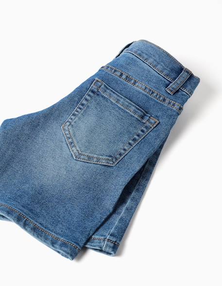Short en jean midi avec cinq poches Bleu+Bleu foncé 4 - vertbaudet enfant 
