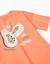 Ensemble t-shirt et short en coton avec imprimé Blanc+Orange sombre 7 - vertbaudet enfant 