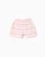 Short en coton à rayures et taille élastique Blanc 1 - vertbaudet enfant 