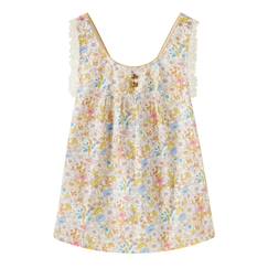 Blouse  fleurie liberty   à bretelles croisées  anaïs  - vertbaudet enfant