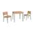 Table de jardin enfant, table en bois d'acacia, intérieur et extérieur avec 2 chaises Vert de gris 2 - vertbaudet enfant 