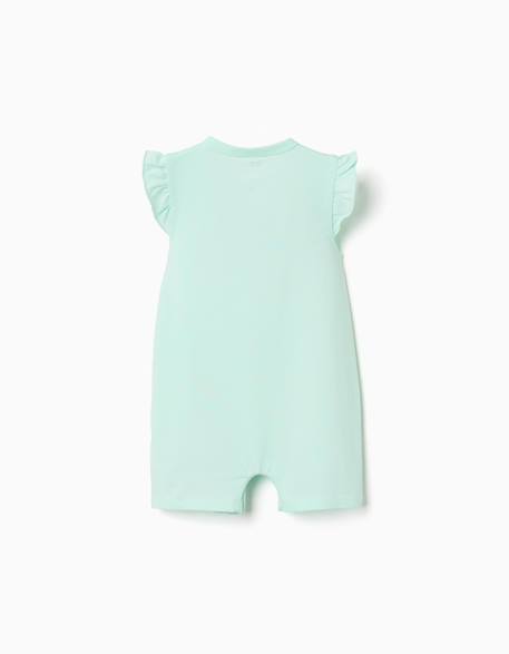 Combishort en coton avec imprimé cœur Bleu clair 2 - vertbaudet enfant 