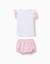 Pyjama en coton à rayures et cœurs Blanc 2 - vertbaudet enfant 