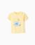 T-shirt en coton avec imprimé poisson 3d Bleu clair+Jaune clair 5 - vertbaudet enfant 