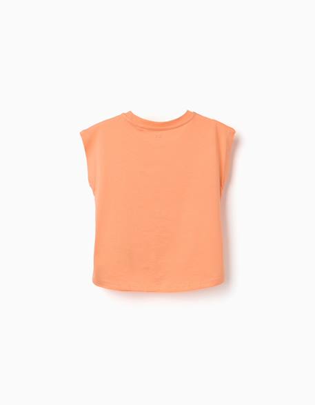 T-shirt en coton avec imprimé soleil et palmiers Orange 2 - vertbaudet enfant 