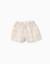 Short en coton à carreaux avec cordon de serrage b&s Blanc 1 - vertbaudet enfant 