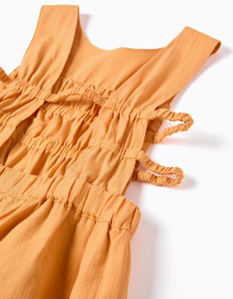 Combinaison sans manches en coton avec ouvertures latérales Jaune foncé 3 - vertbaudet enfant 